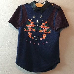 Three floor collared shirt